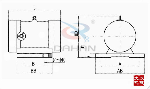 YZS振動(dòng)電機(jī)外形圖 YZS振動(dòng)電機(jī)外形圖