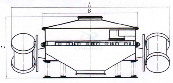 直排式振動篩外形圖 直排式振動篩外形圖