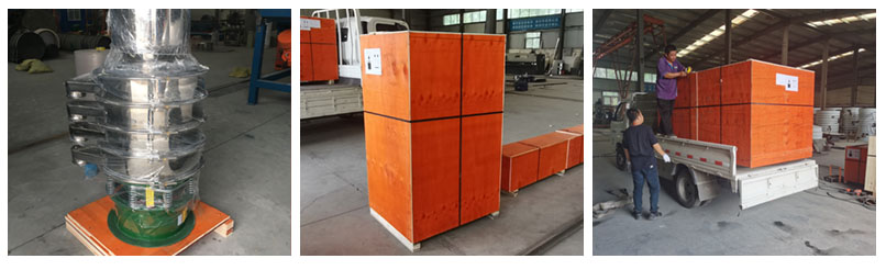 全不銹鋼振動篩包裝，裝箱，裝車。