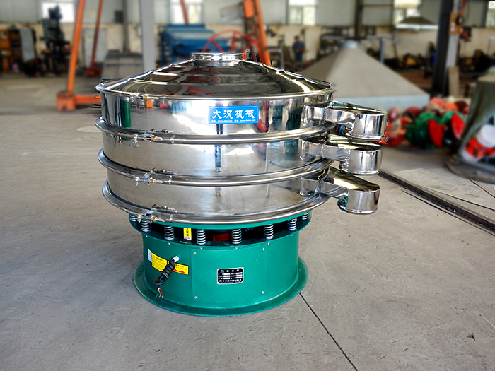 振動(dòng)篩粉機(jī)是一種高精的篩分機(jī)械，可用于粉末，液體以及顆粒狀物料的篩分，分級(jí)。