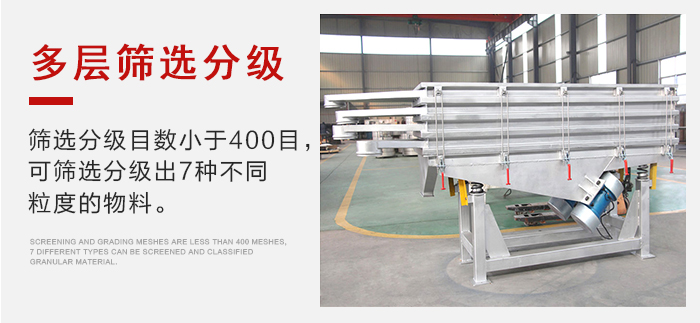 石子振動篩多層篩選分級能夠同時篩分2-7種物料。